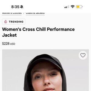 lululemon athletica Black Women's Cross Chill Performance Jacket